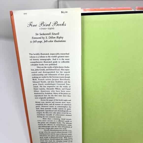Fine Bird Books 1700-1900 by Sacheverell Sitwell Atlantic Monthly hardcover book - Picture 10 of 13